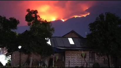 Gunung Lawu di Magetan kembali Terbakar, Titik Api Mengarah ke Jalur Pendakian Cemoro Sewu