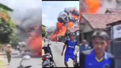 Pom Bensin Mini di Sumedang Meledak Hingga Menyambar Empat Ruko, Pemadam Telat Akibat Mobil Mogok