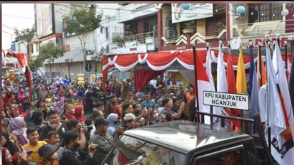 Kirab Bendera Pemilu 2024, Pj Bupati Nganjuk: Semangat Demokrasi dan Persatuan Semakin Kuat