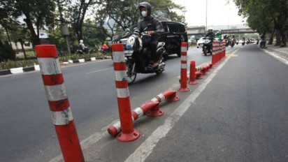 Stick Cone Jalur Sepeda Dicopot Ganti dengan Mata Kucing, Heru Budi Hartono: Daripada Mata Saya