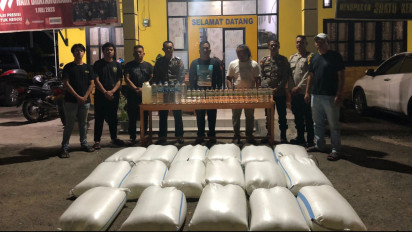Hendak Lintas Provinsi, Ratusan Liter Miras Cap Tikus Selundupan Berhasil Digagalkan