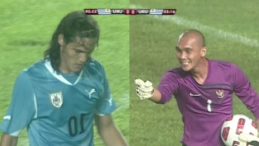 Edinson Cavani dan Luis Suarez Pernah Dibuat Frustasi Kiper Timnas Indonesia, Boaz Salosa Bahkan Bisa Cetak Gol Lebih Dulu