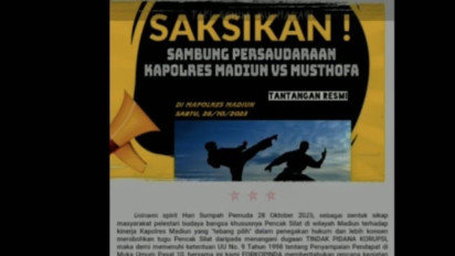 Pesilat Ini Berani Tantang Duel Kapolres Madiun 'Sambung Persaudaraan' Buntut Pembongkaran Tugu