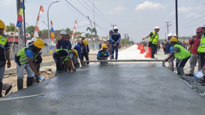 Jokowi Datang, Perbaikan Jalan Rusak di Lampung Dikebut