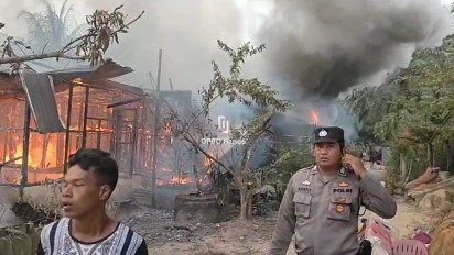 10 Unit Rumah Guru di Perumahan PT RGM Langkat Ludes Terbakar