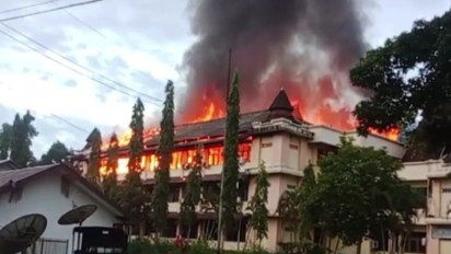 Perkantoran Pemda Jayapura Alami Kebakaran Hebat, Polisi Langsung Selidiki