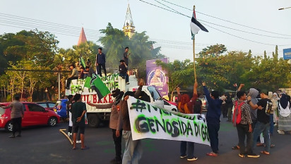 Aksi Bela Palestina, Mahasiswa Desak Pemerintah Proaktif di Dewan PBB, Kecam Kejahatan Israel