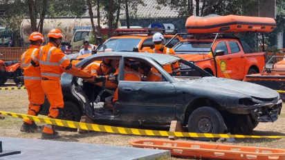 Angka Kematian Akibat Kecelakaan Tinggi, Basarnas Yogyakarta Gelar Simulasi Penanganan Kecelakaan