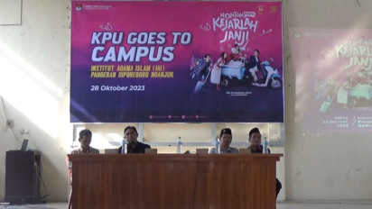 KPU Nganjuk Goes To Kampus, Edukasi Pemilu Lewat Film Kejarlah Janji