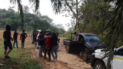 Polres Muaraenim Sikat Tambang Ilegal, 30 Orang Beserta Tujuh Alat Berat Diamankan 