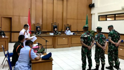 3 Prajurit TNI AD Didakwa Dengan Pasal Pembunuhan Berencana