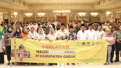 Lindungi Hak Anak dapat Pendidikan di Masjid, DMI Gresik Deklarasi Masjid Ramah Anak