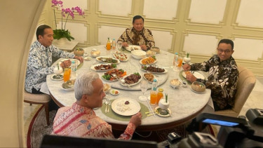 Pesan Tegas Anies Baswedan, Duduk di Seberang Jokowi, Kenakan Batik Motif Parang dan Minta Netralitas Aparat!