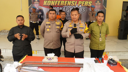 Penjaga Warkop di Sidoarjo Curi Besi Proyek PT KAI di Stasiun Sepanjang, Pelaku : Sudah Empat Kali