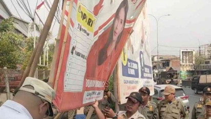 Pemkab Bekasi Tertibkan 33.709 Alat Peraga Pemilu, Besar atau Kecil, Sikat!