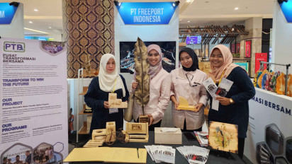 Limbah Konstruksi Pembangunan Smelter Freeport di Gresik Disulap Jadi Aneka Kerajinan Bernilai Ekonomis