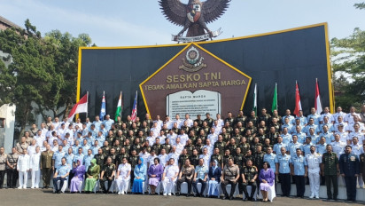 Perwira Militer Mancanegara  dan TNI-Polri Lulus Sesko TNI di Bandung, setelah Digembleng selama 8 Bulan