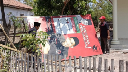 Caleg Partai PDI P di Probolinggo Ngamuk, 4 Banner Miliknya Diturunkan Paksa oleh Oknum Aparatur Desa
