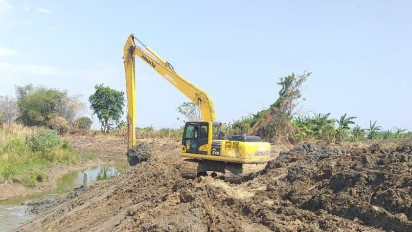 Jelang Musim Hujan, Normalisasi Kali Lamong Dikebut, Perbaiki Puluhan Titik Tanggul Rawan Jebol