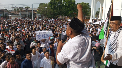 Ribuan Anak STM di Garut Turun Gunung, Teriak "free Palestine and stop genosida"