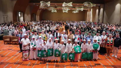 Seribu Anak Yatim Piatu di Palembang Berkumpul Doakan Rakyat Palestina