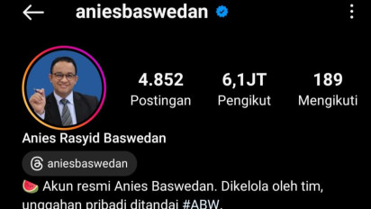 Kreatif! Akun Resmi Anies Baswedan-Muhaimin Iskandar Ikut Sematkan Ikon Semangka Simbol Dukungan bagi Palestina