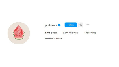 Prabowo Ganti Foto Profil Instagram Gambar Semangka