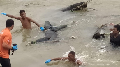 Heboh, Warga Temukan Mayat Pria Tersangkut Tunggul di Sungai Bilah Labuhan Batu
