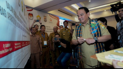 Deklarasikan Pemilu Damai, Pj Gubernur Rangkul Kepsek Hingga Pelajar Se-Sultra