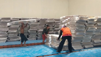 KPU Pati Terima 17.698 Bilik Suara Logistik Pemilu 2024, Disimpan di Gudang Bulog