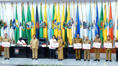 Banyuwangi Sukses Kendalikan Inflasi, Kemenkeu Serahkan Insentif Rp9,15 Miliar