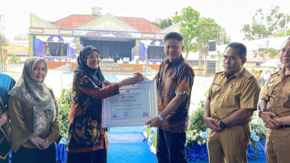 Balai Bahasa Provinsi Sumatera Selatan  Gandeng Dinas Pendidikan dan Kebudayaan OKU Timur Resmikan Festival Bahasa Ibu