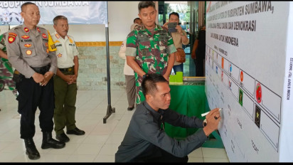 Kodim 1607/Sumbawa Ajak Seluruh Elemen Berkomitmen untuk Pemilu Aman dan Sejuk