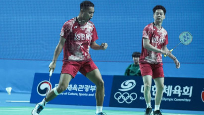 Reaksi Kevin/Rahmat Setelah Gagal di Korea Masters 2023