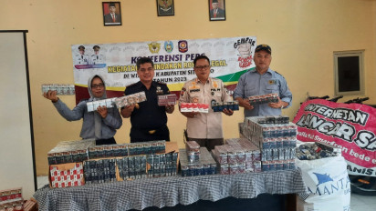 Satu Juta Batang Rokok Ilegal Berhasil Diamankan Tim Gabungan Sapol PP dan Bea Cukai