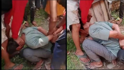 Diduga Hendak Culik Bocah di Gowa, Seorang Pria Diamuk Warga Hingga Babak Belur