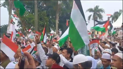 Ribuan Massa Ikut Aksi Bela Palestina di Palembang, Serukan Boikot Produk Israel