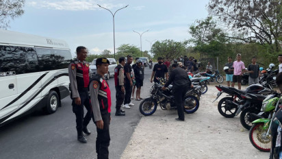Razia Balap Liar di Pulau Serangan, Polresta Denpasar Amankan Ratusan Kendaraan Bermotor