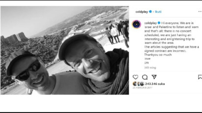 Perjalanan Chris Martin ke Palestina Buat Coldplay Bersikap soal Penindasan Israel, Kolaborasi Dengan Le Trio Joubran Hingga Tercipta Lagu Arabesque