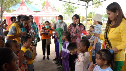 Peduli Pendidikan, TNI Dirikan Rumah Baca dan Taman Bermain di Mappi