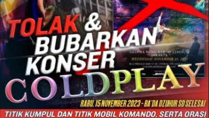 Konser Coldplay Tetap Berlangsung, Novel Bamukmin: Ada Kampanye LGBT Maka Kami Jihad