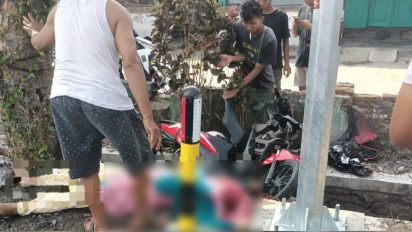 Tragis! Perempuan di Nganjuk Tewas setelah Tabrak Tiang Lampu Penerangan Jalan Umum