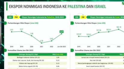 Tak Disangka-sangka, Data BPS: Ekspor Indonesia ke Israel Lebih Besar dari Ekspor Ke Palestina, Ini Hitungannya
