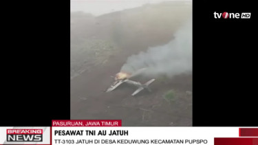Breaking News: Pesawat TNI AU Jatuh di Pasuruan
