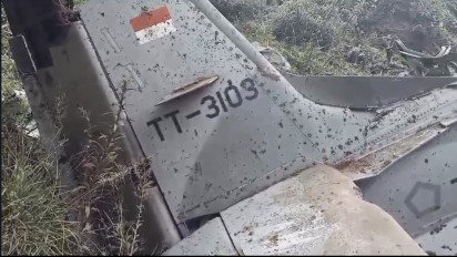 Foto-foto Pesawat TNI AU TT-3103 yang Jatuh di Pasuruan Jawa Timur