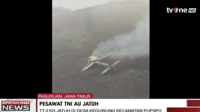 Breaking News: Pesawat TNI AU Jatuh di Pasuruan