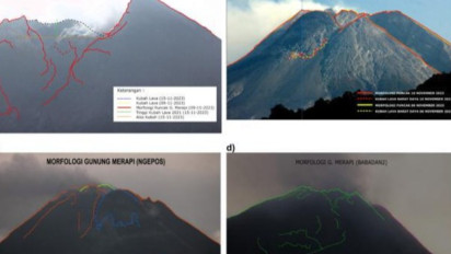 Dalam Sepekan Gunung Merapi Luncurkan 69 Guguran Lava dan 1.956 Kali Gempa Fase Banyak