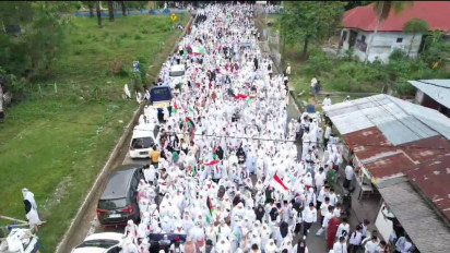 Ribuan Warga Tebo Gelar Aksi Bela Palestina dan Kumpulkan Donasi Kemanusiaan