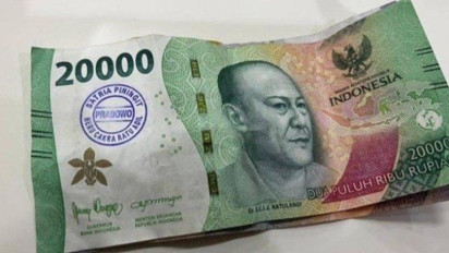 Beredar Uang Rp20 Ribu Diberi Stempel Tulisan Prabowo, Nusron Wahid: Ini Merugikan Kita
