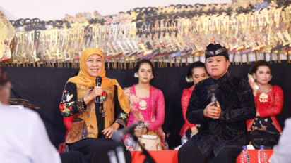 Wayang Kulit dalam Rangka Hari Jadi Ke-78 Jatim, Gubernur Khofifah: Warisan Budaya Diakui UNESCO, harus Dilestarikan